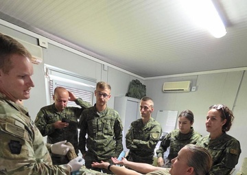 28ID Soldiers Conduct Combat Medic Training with Kosovo Security Force Soldiers