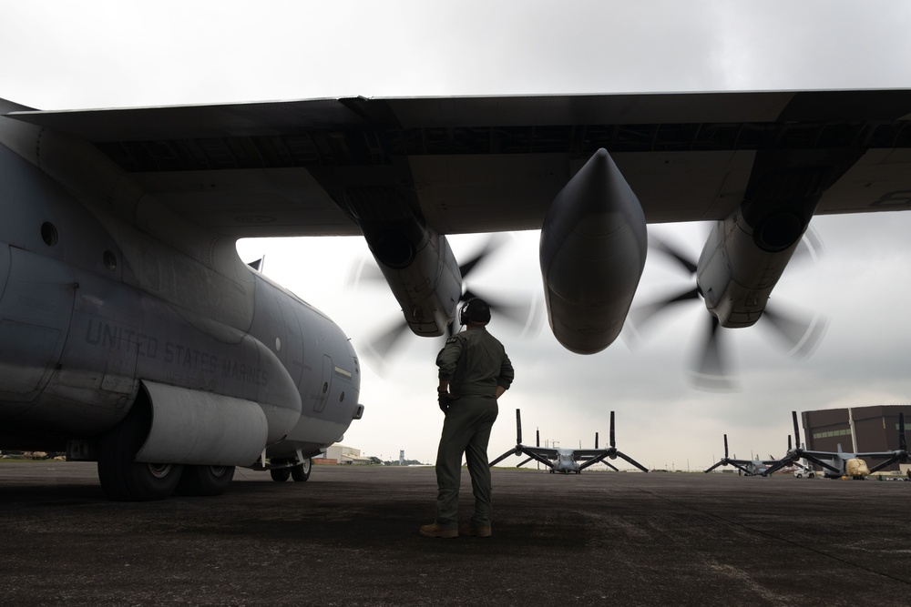 KAMANDAG 9: VMGR-352 transports U.S. Marines from Lal-lo to Subic Bay