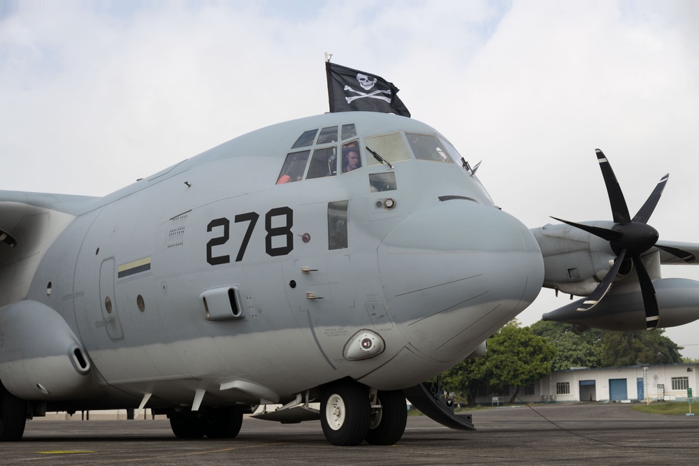 KAMANDAG 9: VMGR-352 transports U.S. Marines from Lal-lo to Subic Bay