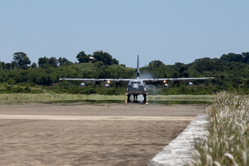 KAMANDAG 9: VMGR-352 transports U.S. Marines from Lal-lo to Subic Bay