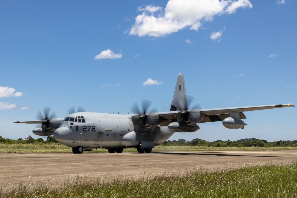 KAMANDAG 9: VMGR-352 transports U.S. Marines from Lal-lo to Subic Bay
