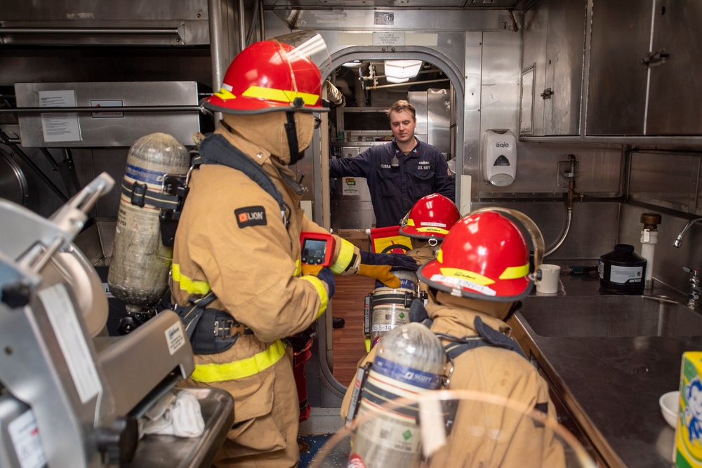 USS Sterett conducts operations in the U.S. Central Command area of responsibility as part of the Carl Vinson Carrier Strike Group