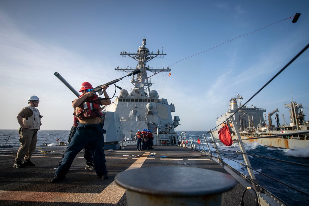 USS Sterett conducts operations in the U.S. Central Command area of responsibility as part of the Carl Vinson Carrier Strike Group