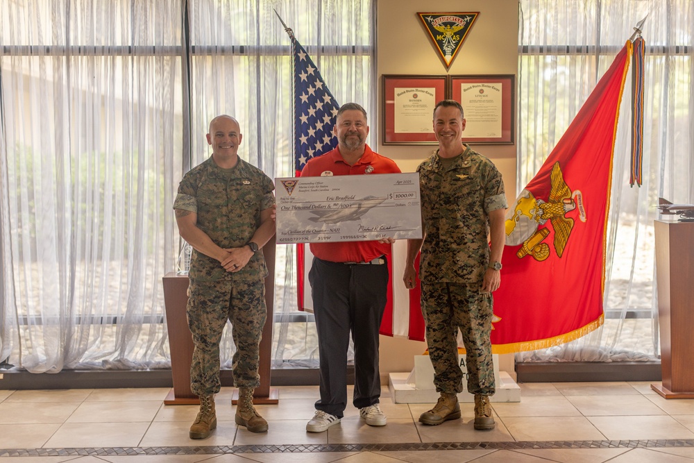 MCAS Beaufort Civilian of the Quarter awards Eric Bradfield