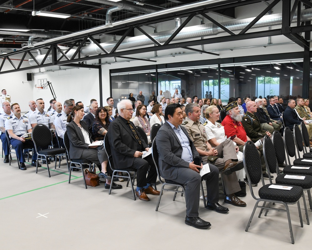 Overseas Coast Guard unit holds change-of-command ceremony