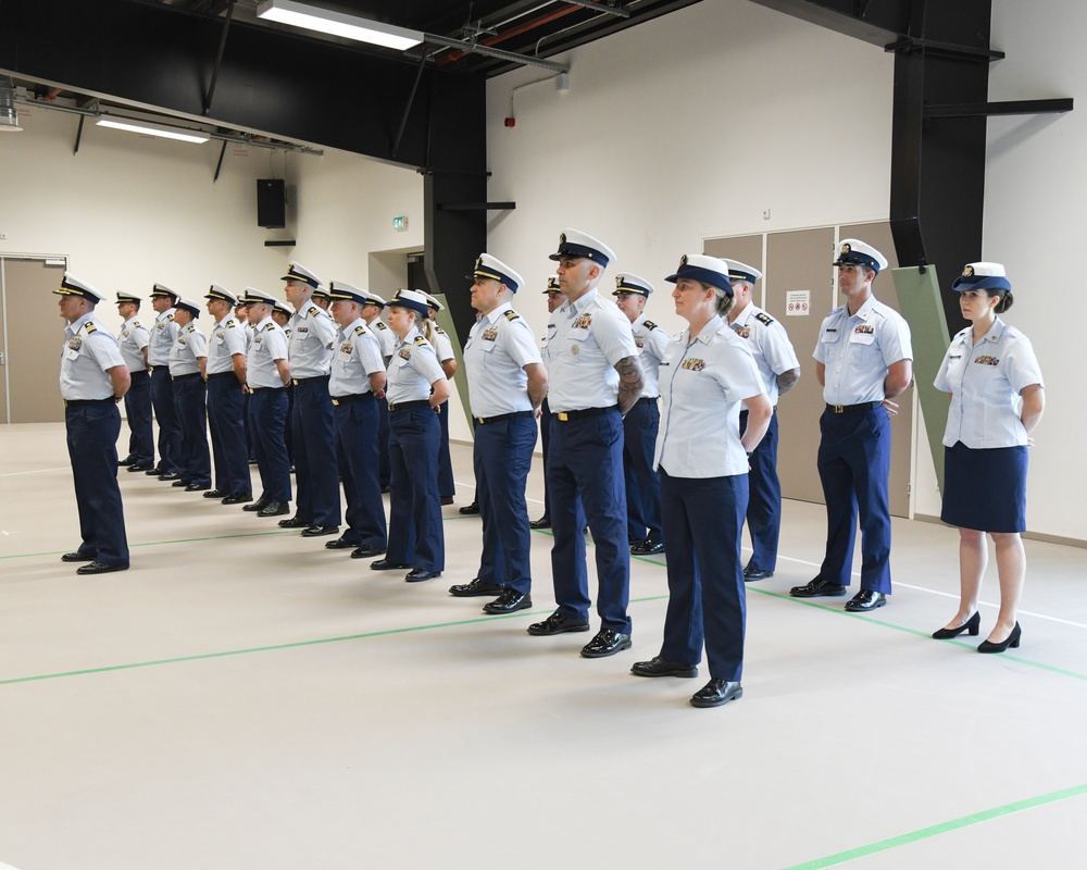 Overseas Coast Guard unit holds change-of-command ceremony