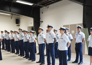 Overseas Coast Guard unit holds change-of-command ceremony