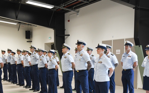 Overseas Coast Guard unit holds change-of-command ceremony