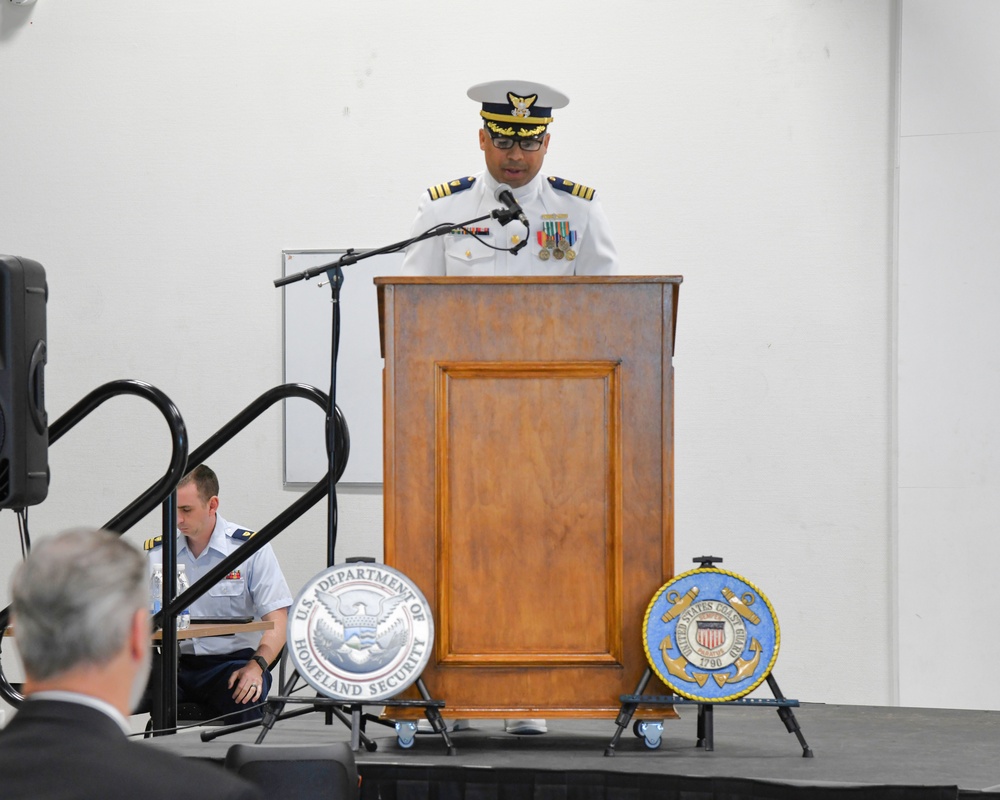 Overseas Coast Guard unit holds change-of-command ceremony