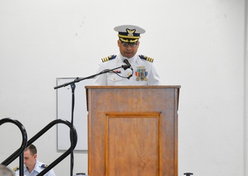 Overseas Coast Guard unit holds change-of-command ceremony