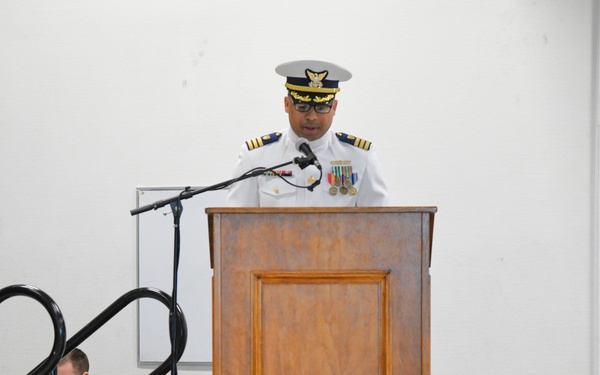 Overseas Coast Guard unit holds change-of-command ceremony