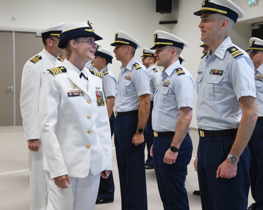 Overseas Coast Guard unit holds change-of-command ceremony