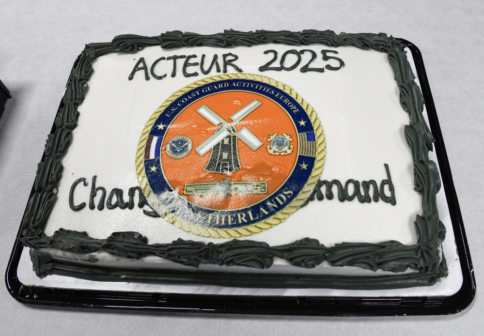 Overseas Coast Guard unit holds change-of-command ceremony