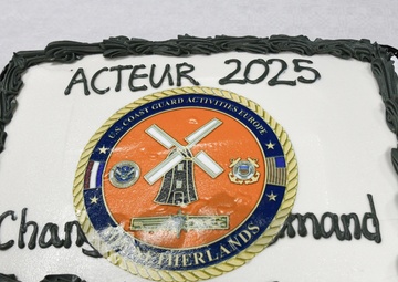 Overseas Coast Guard unit holds change-of-command ceremony