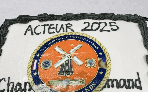 Overseas Coast Guard unit holds change-of-command ceremony