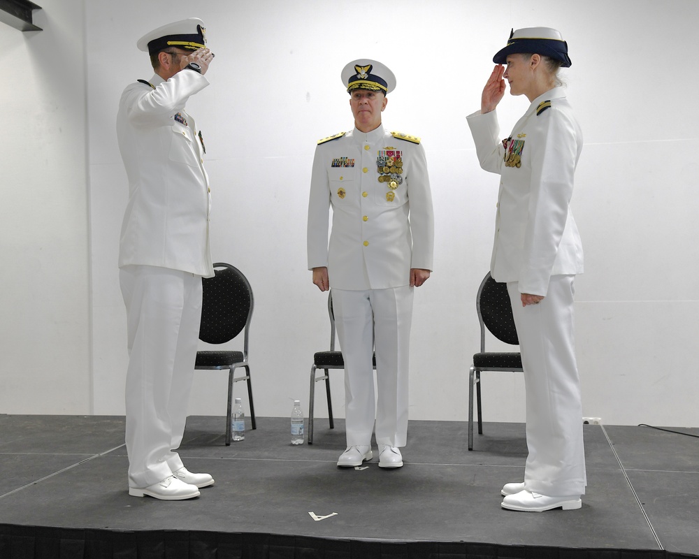 Overseas Coast Guard unit holds change-of-command ceremony