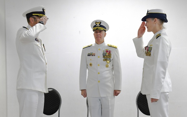 Overseas Coast Guard unit holds change-of-command ceremony