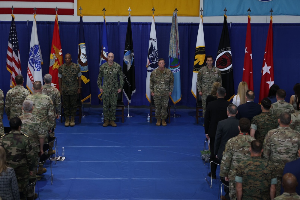 Special Operations Command Africa welcomes Maj Gen Tudor during Change of Command ceremony