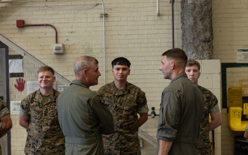 U.S. Marine Corps Deputy Commandant for Aviation visits VMA-223 and flies in a TAV-8B Harrier II jet