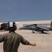 U.S. Marine Corps Deputy Commandant for Aviation visits VMA-223 and flies in a TAV-8B Harrier II jet
