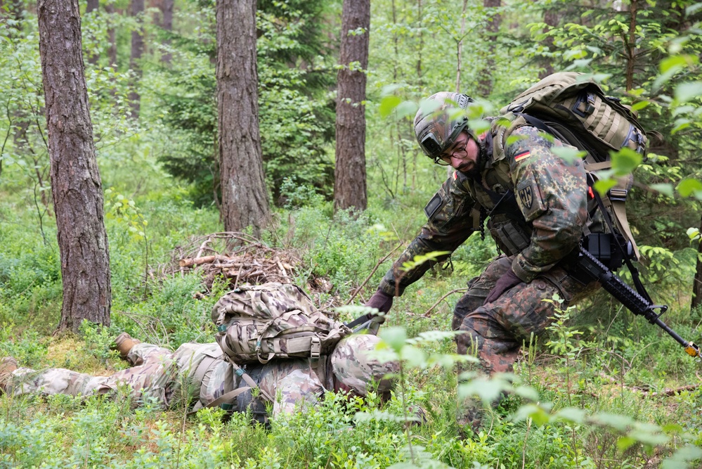 U.S. and Germany Soldiers train at 7th ATC NCOA