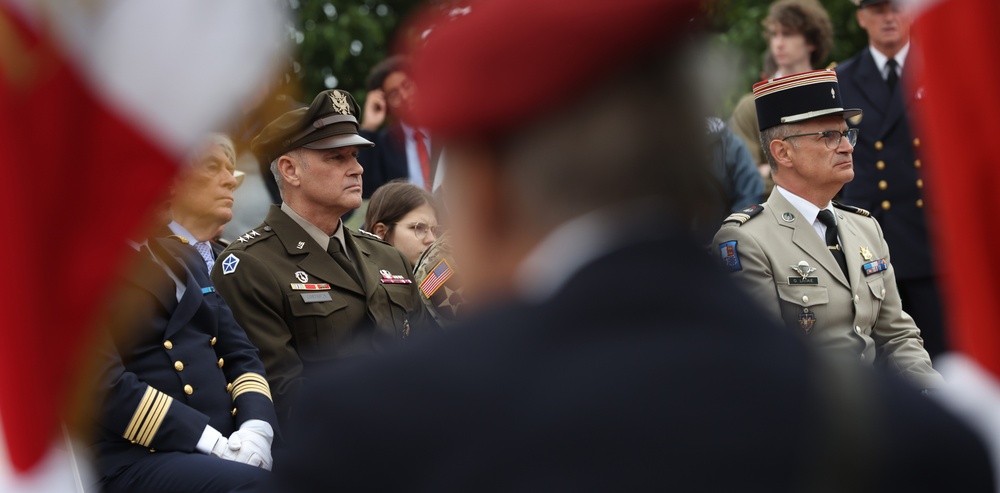 Lt. Gen. Charles Costanza, delivers remarks at ceremony honoring Gen. Eisenhower