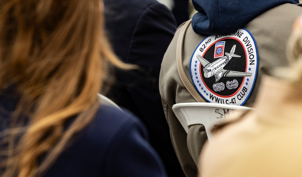 Lt. Gen. Charles Costanza, delivers remarks at ceremony honoring Gen. Eisenhower