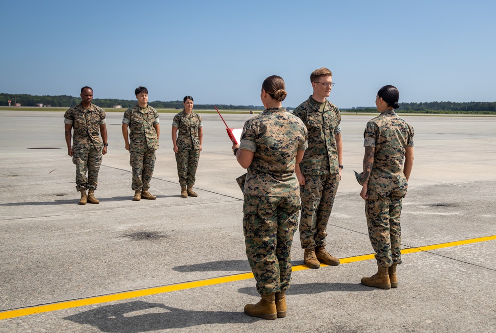 Lance Cpl Cutter reenlistment ceremony