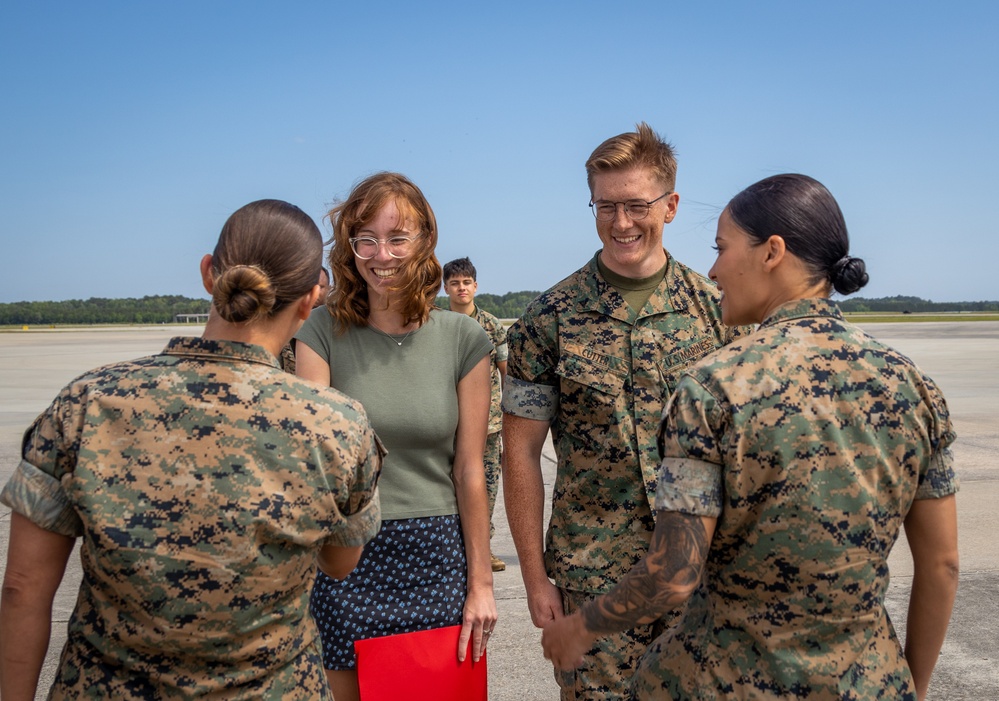 Lance Cpl Cutter reenlistment ceremony