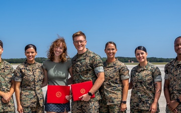 Lance Cpl Cutter reenlistment ceremony