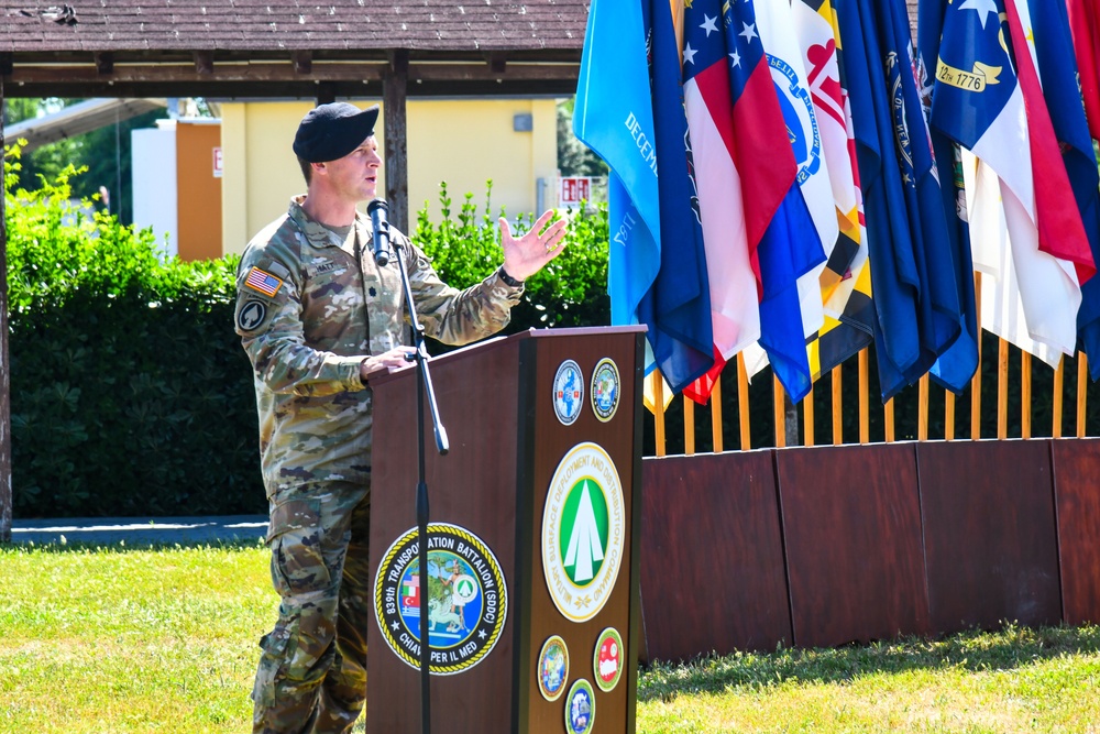 839th Transportation Battalion, Change of Command Ceremony