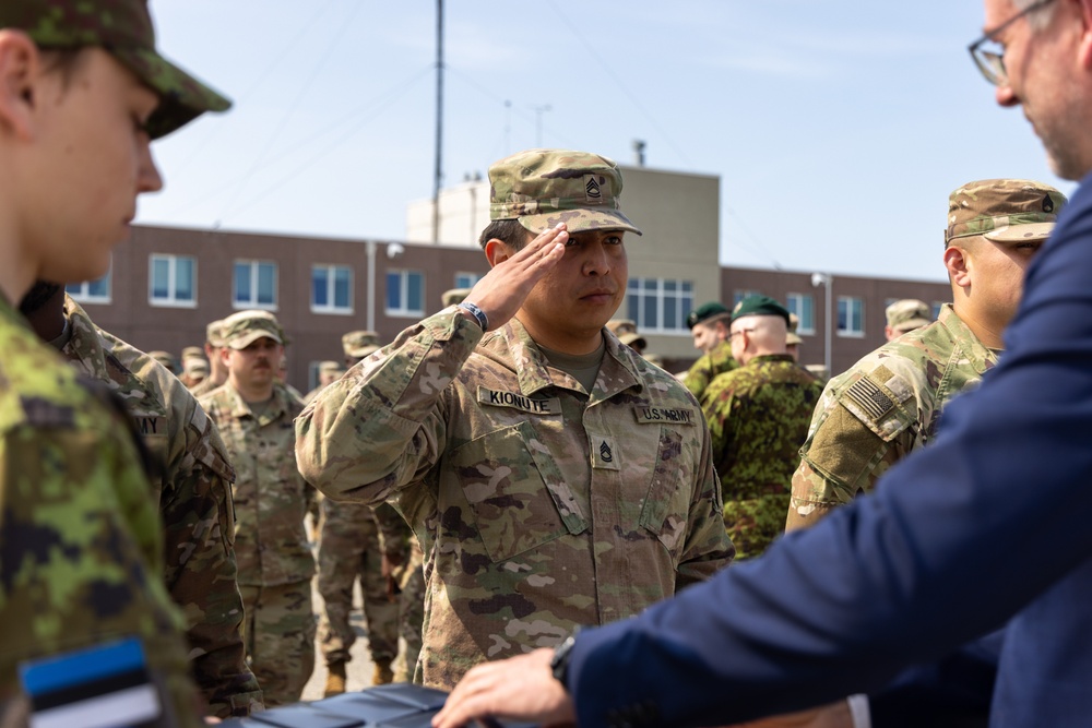 U.S. Soldiers and Allies Receive NATO Medal in Estonia