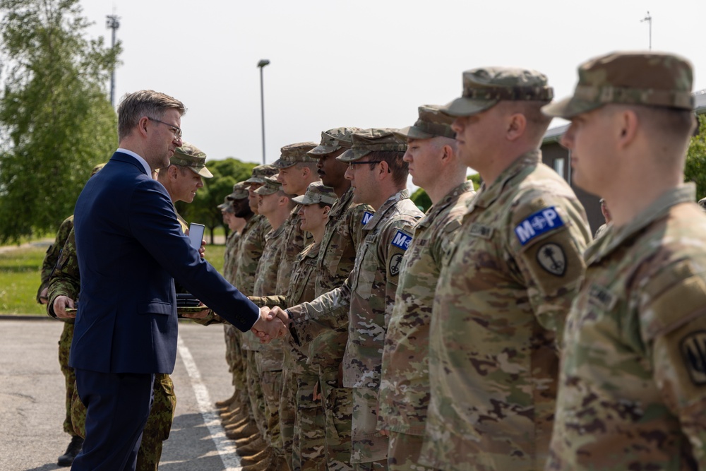 U.S. Soldiers and Allies Receive NATO Medal in Estonia