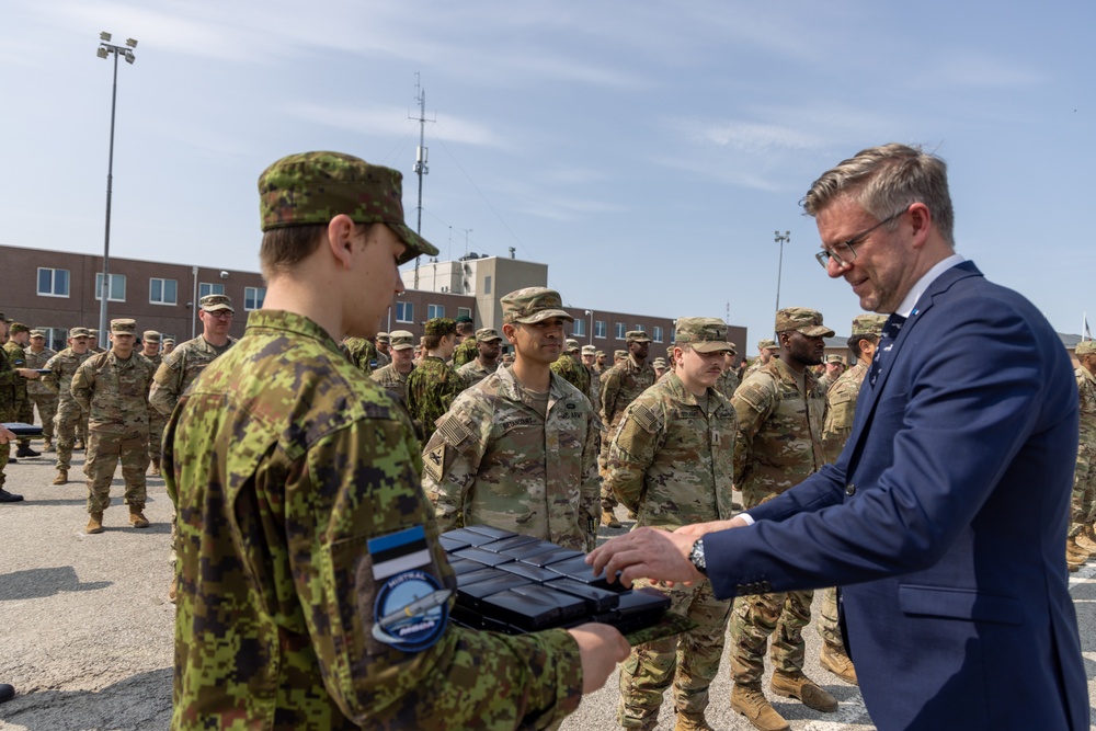 U.S. Soldiers and Allies Receive NATO Medal in Estonia
