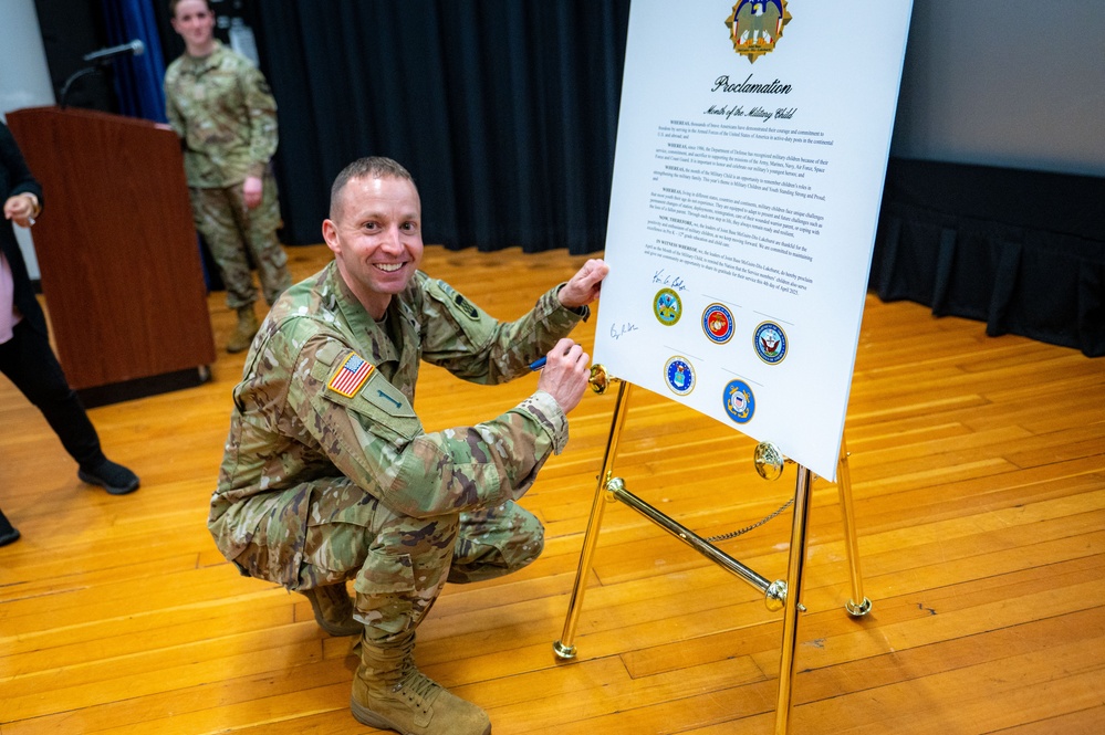 2025 JB MDL Month of the Military Child proclamation signing