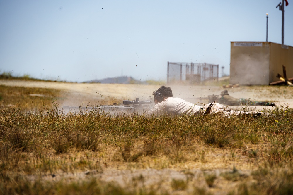 U.S. Marines, Indonesian Korps Marinir fire M107 .50-caliber special application scoped rifle