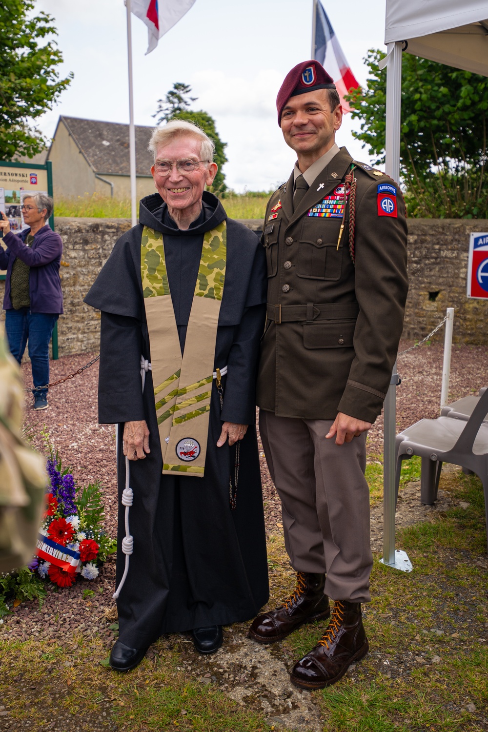 173rd Airborne Brigade Honors Fallen Chaplain Capt. Father Ignatius Maternowski at D-Day 81 Ceremony