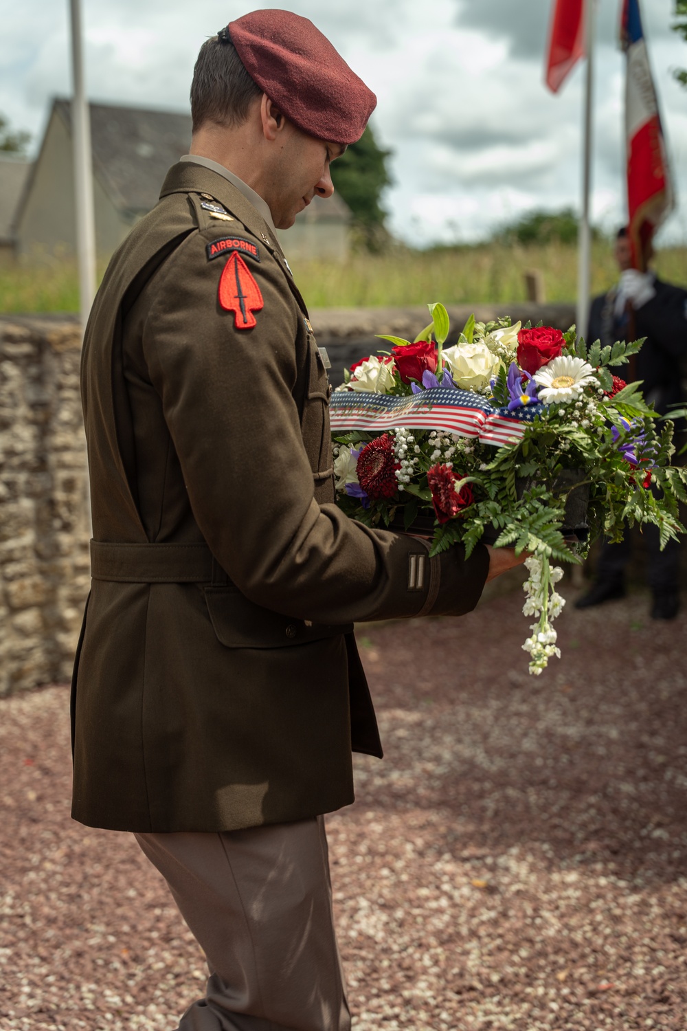 173rd Airborne Brigade Honors Fallen Chaplain Capt. Father Ignatius Maternowski at D-Day 81 Ceremony