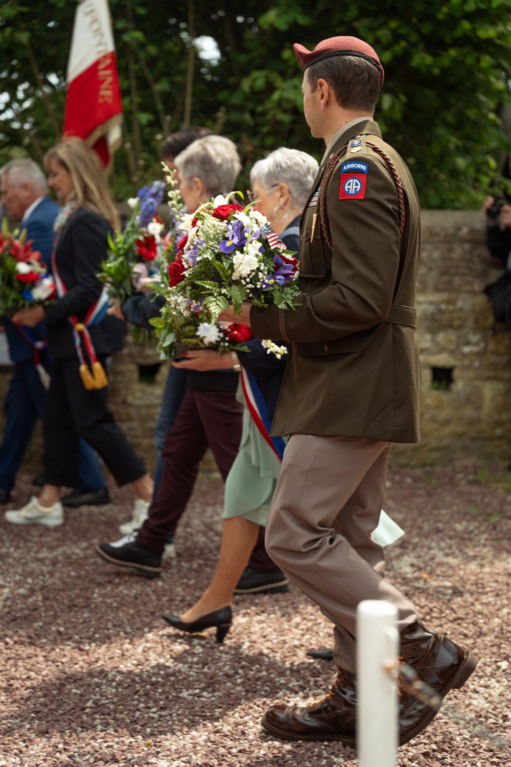 173rd Airborne Brigade Honors Fallen Chaplain Capt. Father Ignatius Maternowski at D-Day 81 Ceremony