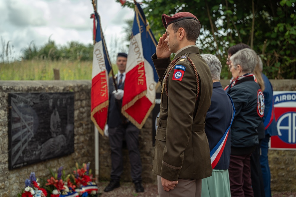 173rd Airborne Brigade Honors Fallen Chaplain Capt. Father Ignatius Maternowski at D-Day 81 Ceremony