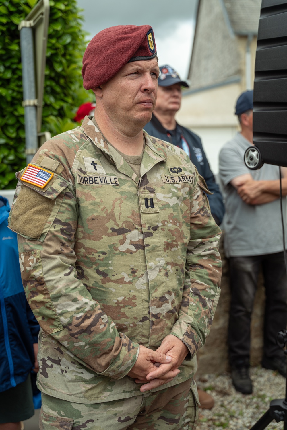 173rd Airborne Brigade Honors Fallen Chaplain Capt. Father Ignatius Maternowski at D-Day 81 Ceremony