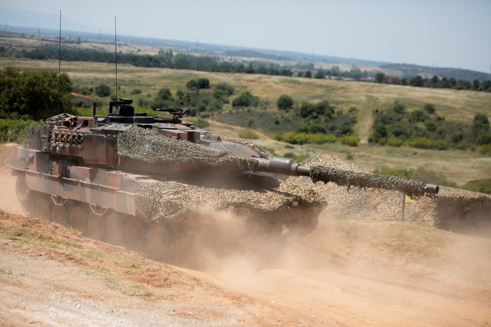 Distinguished visitor demonstration rehearsal near Petrochori, Greece during Immediate Response 25