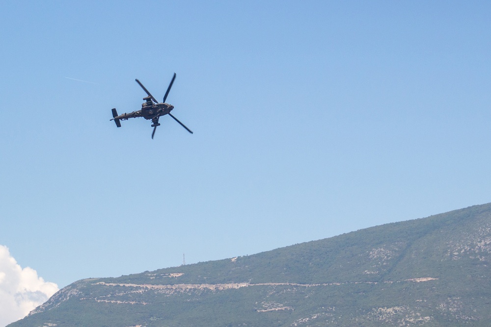 Distinguished visitor demonstration rehearsal near Petrochori, Greece during Immediate Response 25