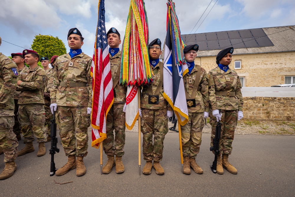 173rd Airborne Brigade Honors Fallen Chaplain Capt. Father Ignatius Maternowski at D-Day 81 Ceremony