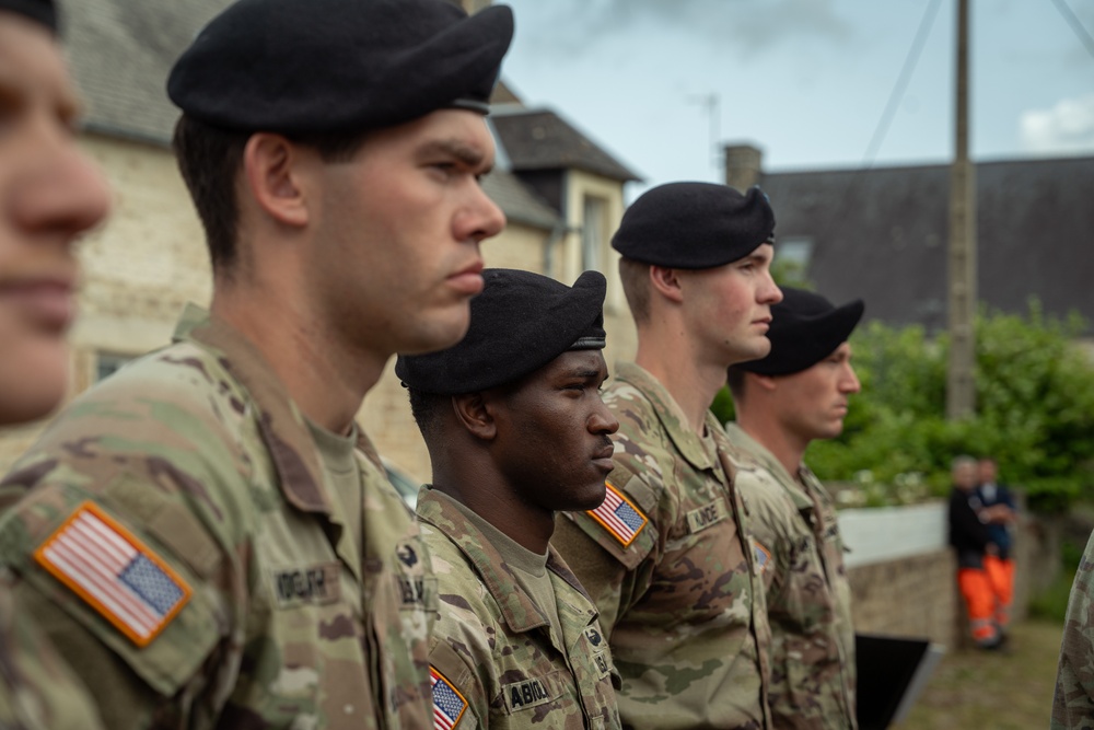 173rd Airborne Brigade Honors Fallen Chaplain Capt. Father Ignatius Maternowski at D-Day 81 Ceremony
