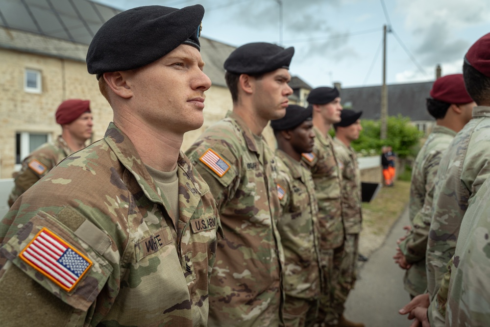 173rd Airborne Brigade Honors Fallen Chaplain Capt. Father Ignatius Maternowski at D-Day 81 Ceremony