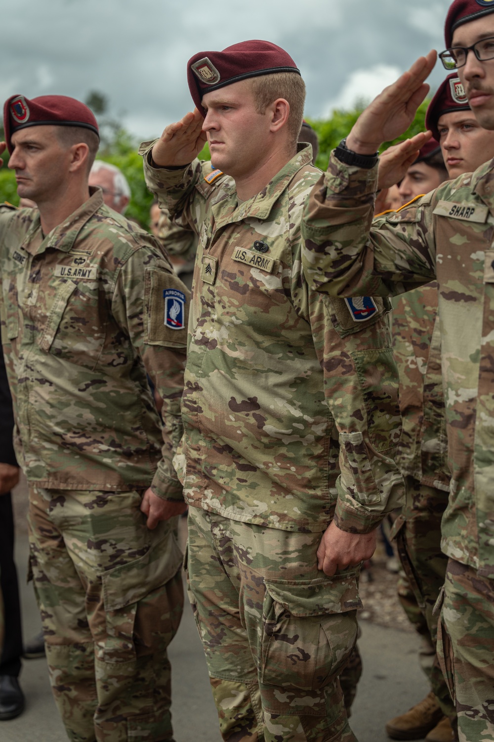 173rd Airborne Brigade Honors Fallen Chaplain Capt. Father Ignatius Maternowski at D-Day 81 Ceremony