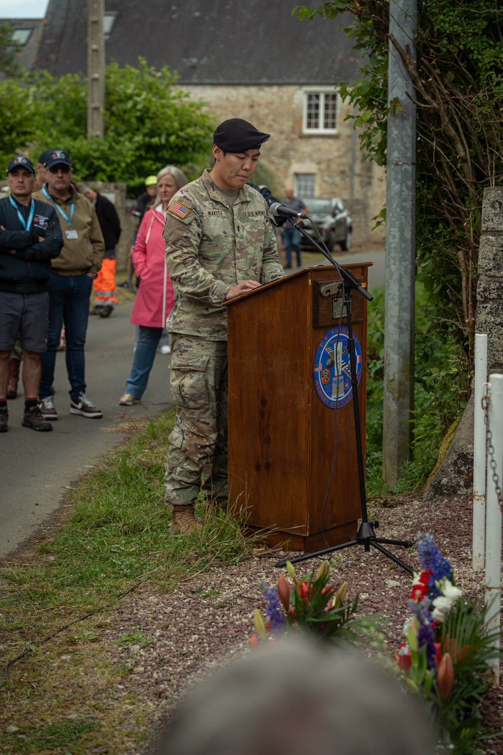173rd Airborne Brigade Honors Fallen Chaplain Capt. Father Ignatius Maternowski at D-Day 81 Ceremony