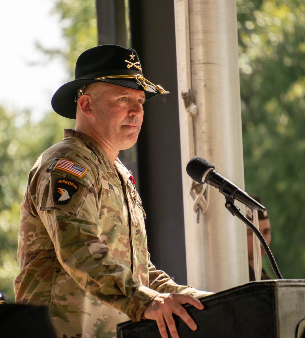 1st Cavalry Division Hosts Retreat Ceremony for Brigadier General Robert G. Born