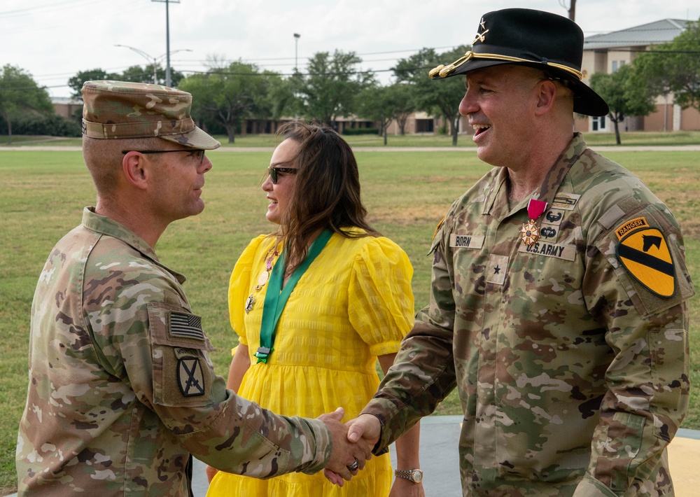 1st Cavalry Division Hosts Retreat Ceremony for Brigadier General Robert G. Born